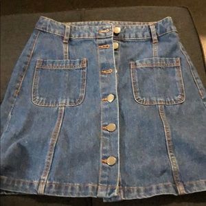 Button up jean Skirt